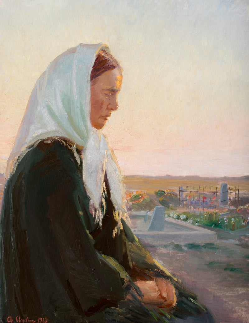 Vid foten av graven. - Anna Ancher