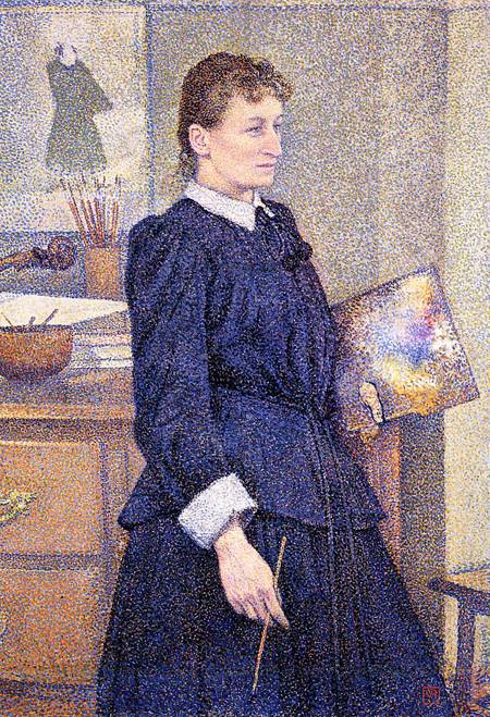 Anna Boch i sin ateljé, 1893 - Théodore van Rysselberghe