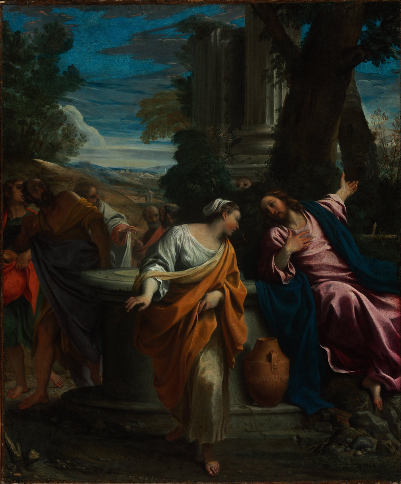 Kristus och den Samaritiska kvinnan - Annibale Carracci