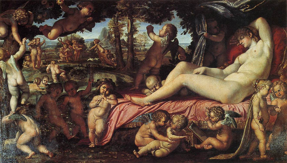 Vénus endormie avec des amours - Annibale Carracci - Alpha Reproduction