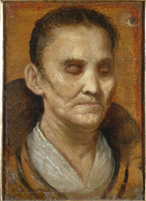 Porträtt av en blind kvinna - Annibale Carracci