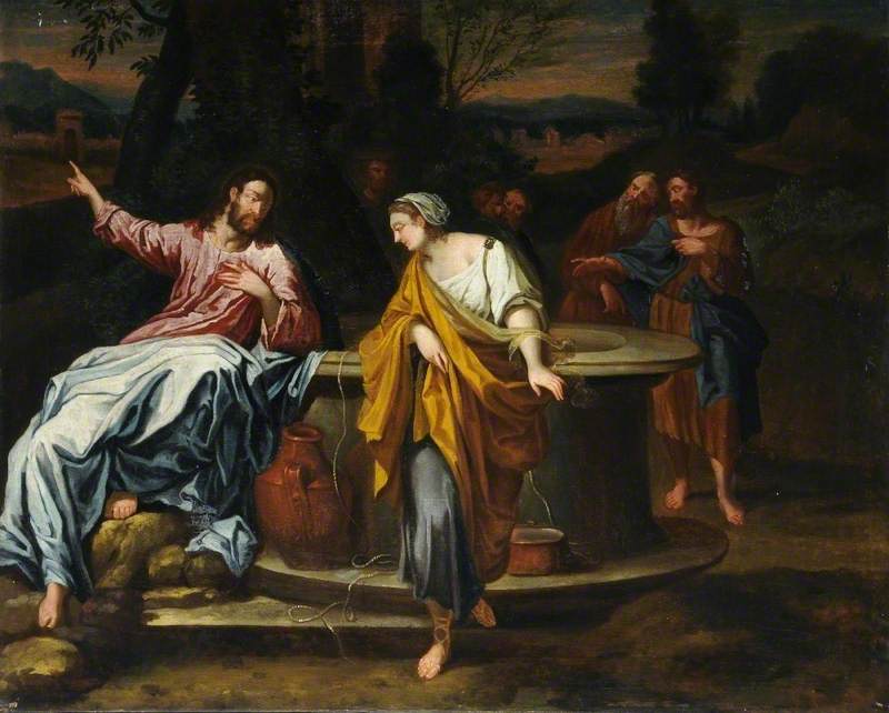 Kristus och den samaritiska vid brunnen - Annibale Carracci