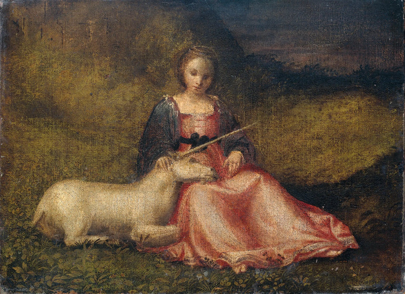 Ung kvinna med en enhörning - Giorgione
