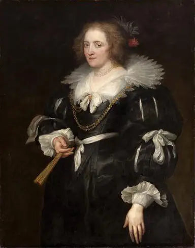 Amélie de Solms-Braunfels-porträtt - Antoine van Dyck