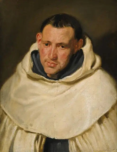 En karmelitmunk porträtt - Antoine van Dyck