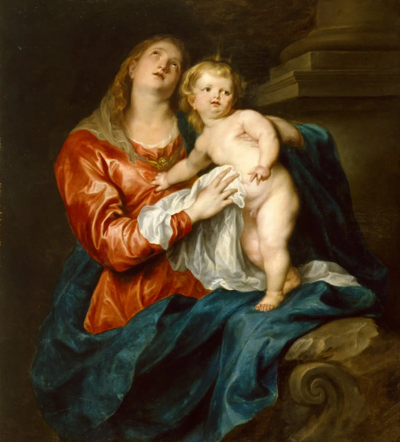 Madonna med barnet - Antoine van Dyck