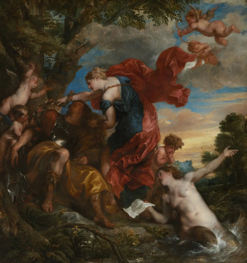 Renaud och Armide - Antoine van Dyck