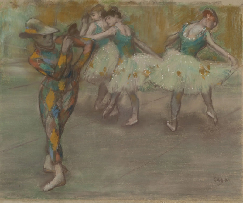 Arlequins dans - Edgar Degas