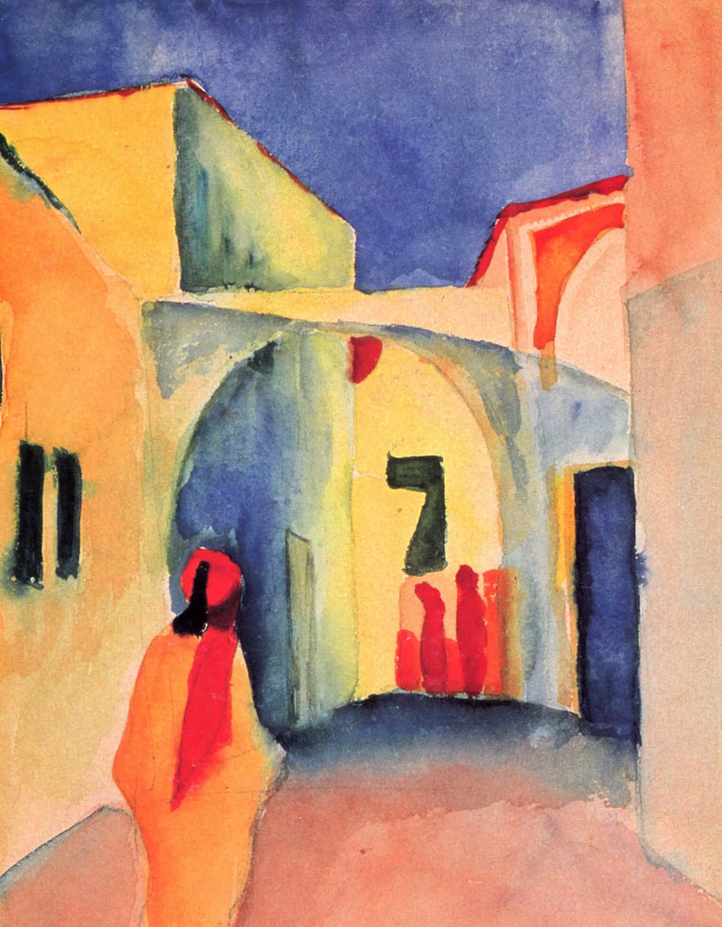 Utsikt i en gränd - August Macke