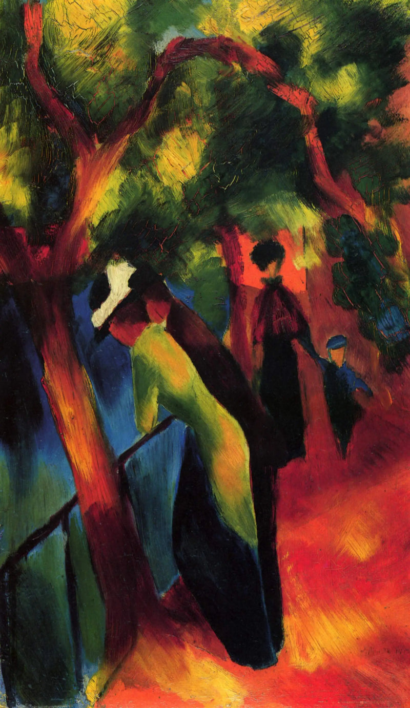 Solig promenad - August Macke