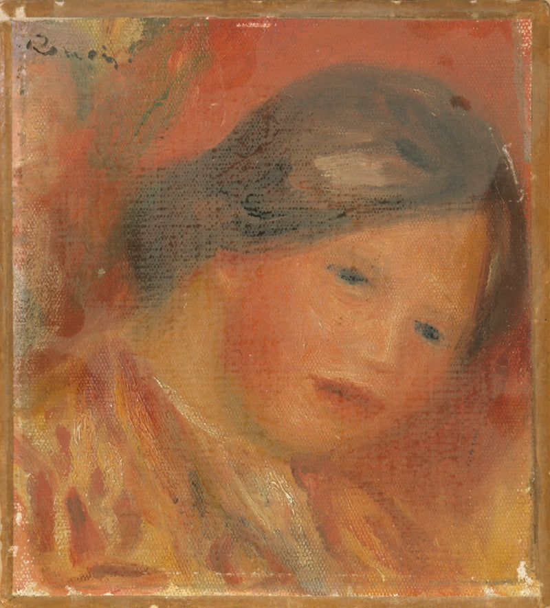 Kvinnohuvud - Pierre-Auguste Renoir