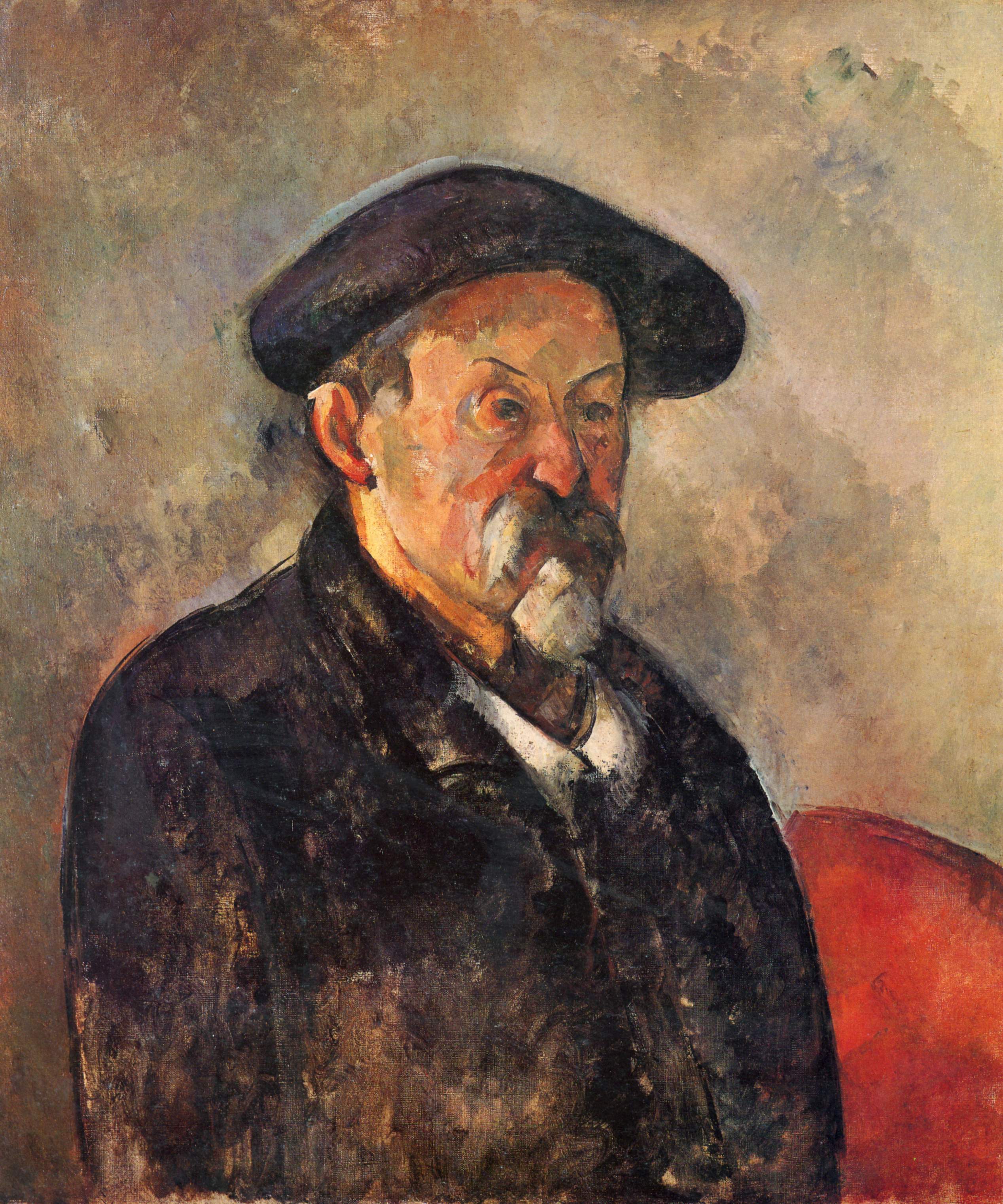 Reproduction du tableau « Portrait l'artiste au béret - Paul Cézanne » par Alpha Reproduction en peinture à l’huile
