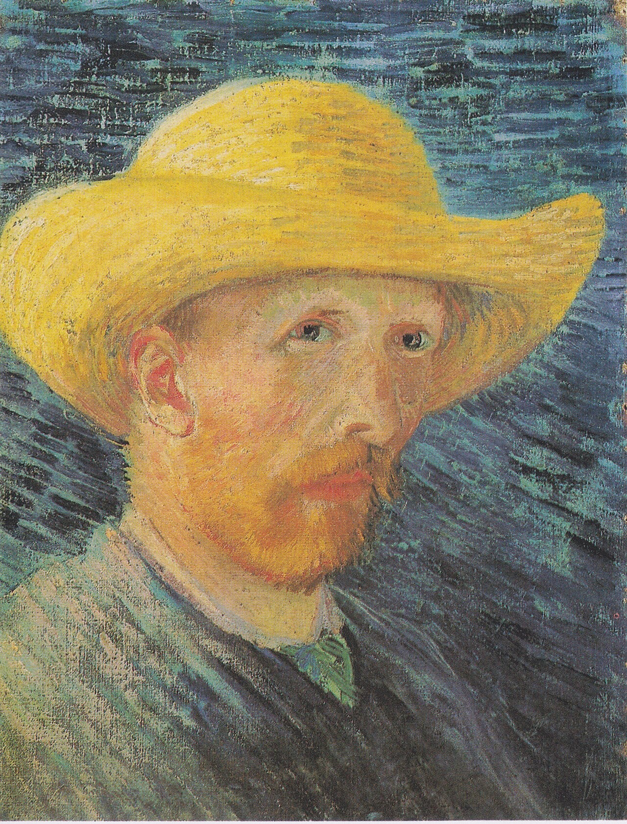 🌻 Självporträtt med halmhatt – Vincent van Gogh (1887)