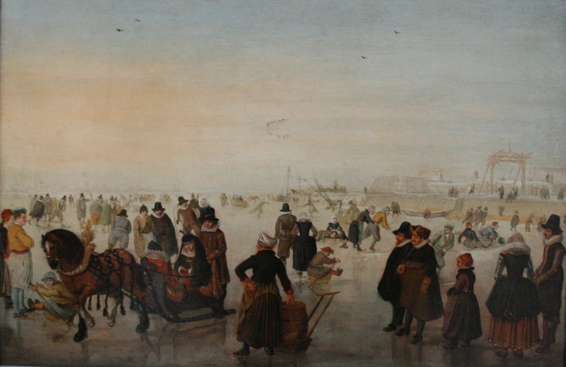 Scène de glace - Hendrick Avercamp image 1 copie peinte à la main à l’huile