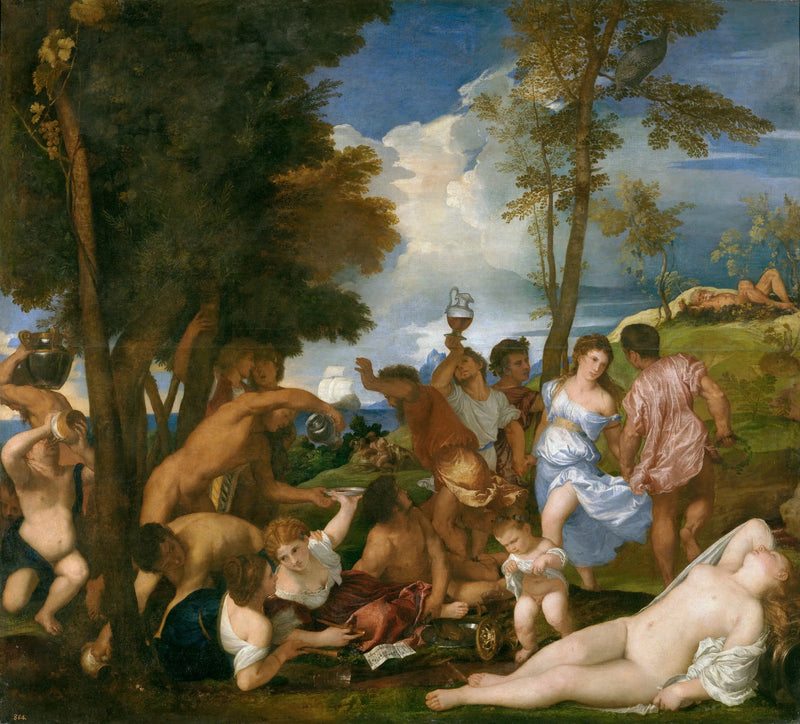Bacchanalen av Andrierna - Titian