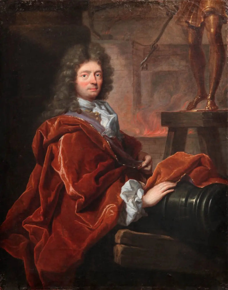 Porträtt av Balthasar Keller, gjutare - Hyacinthe Rigaud