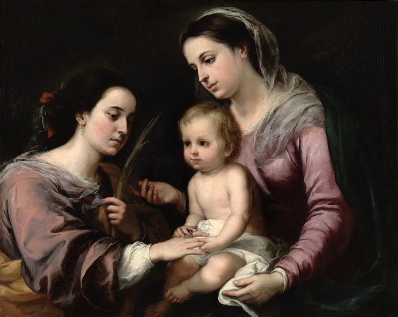 Den mystiska äktenskapet av Sankta Katarina - Bartolomé Esteban Murillo