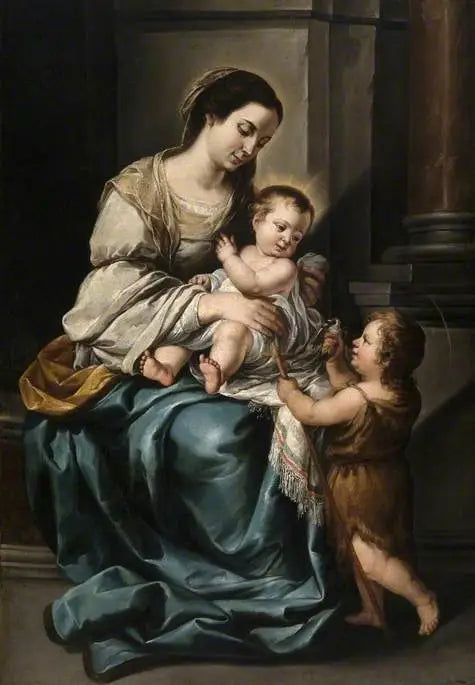 Madonna med barnet och den unge Johannes Döparen, « La serrana » - Bartolomé Esteban Murillo