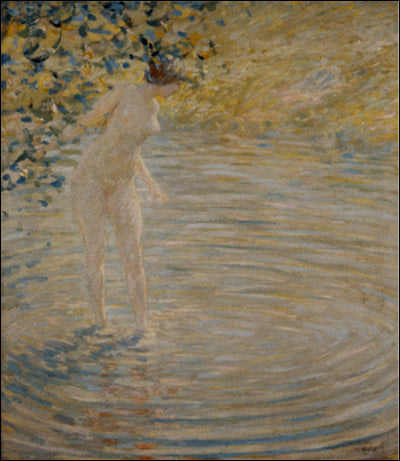 Se baigner dans un ruisseau - Robert Lewis Reid