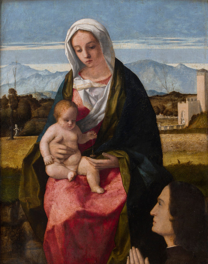 Madonna med barn och donator - Giovanni Bellini