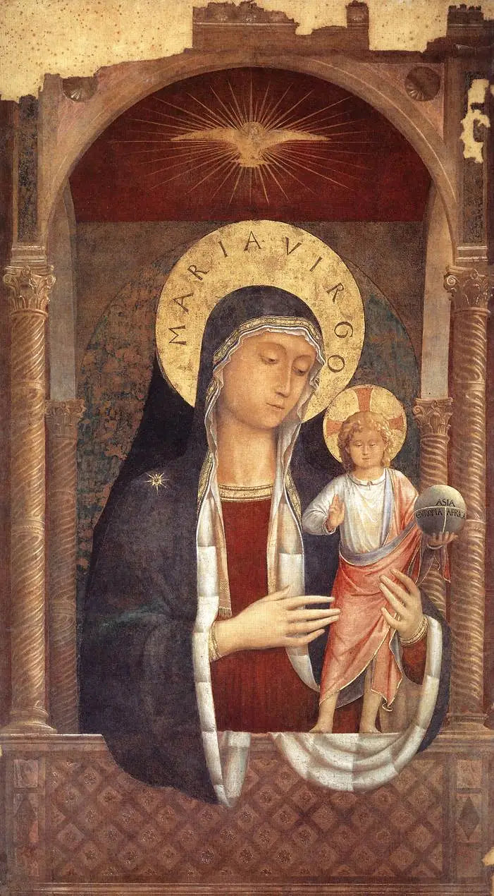 Madonna med barnet som ger välsignelser - Benozzo Gozzoli