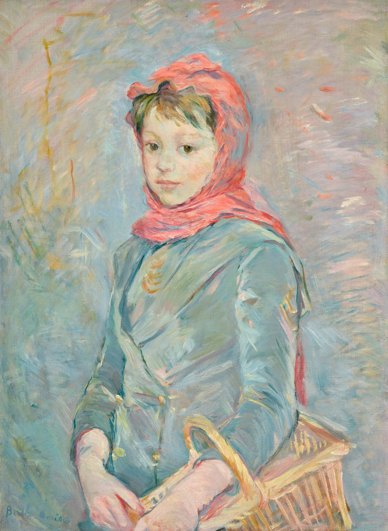 Filet bärande en korg - Berthe Morisot