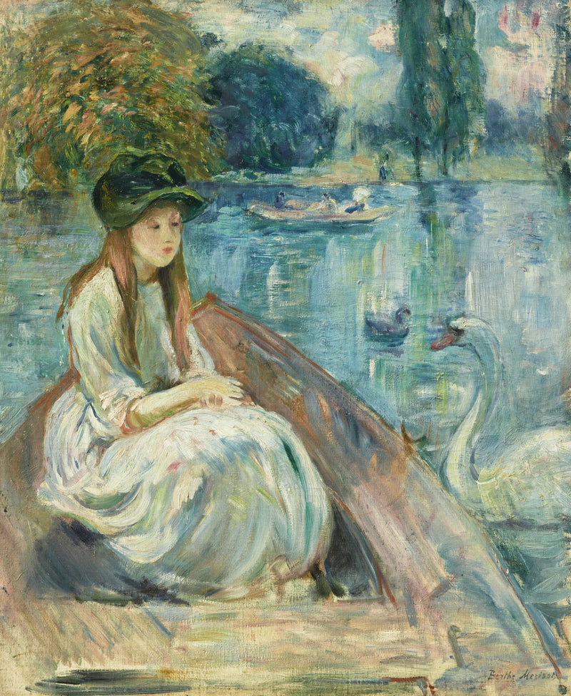 Jeanne Fourmanoir vid sjön - Berthe Morisot