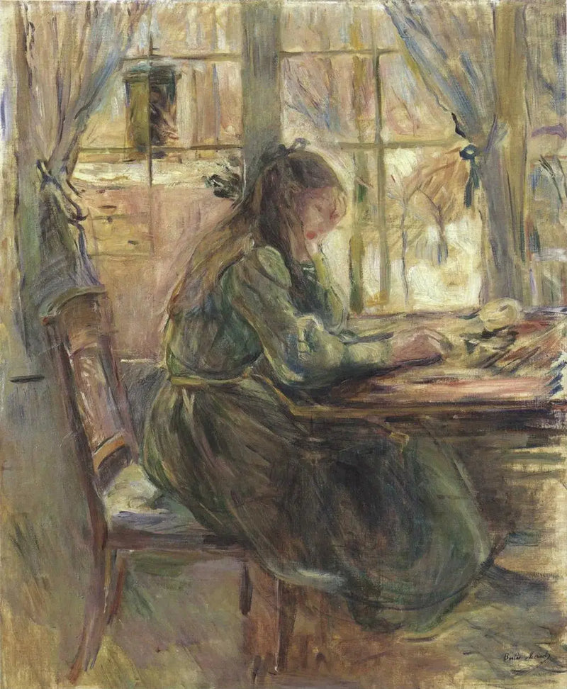 Julie vid bordet - Berthe Morisot