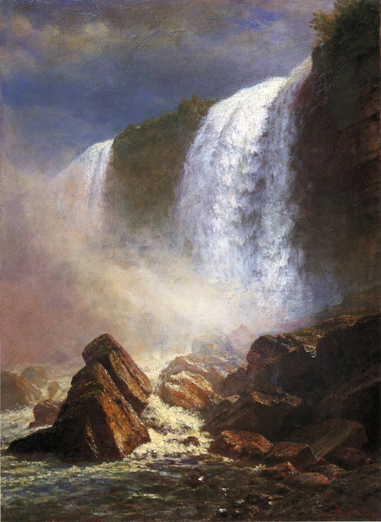 Les chutes du Niagara vues d'en bas - Albert Bierstadt