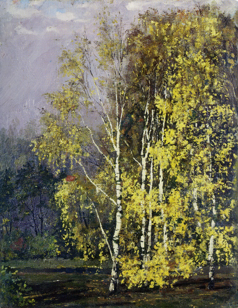 Reproduction du tableau « Bouleaux l'automne - Edvard Munch » par Alpha Reproduction en peinture à l’huile