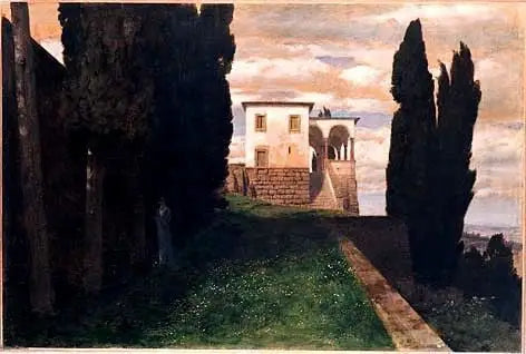 Italiensk villa på hösten - Arnold Böcklin