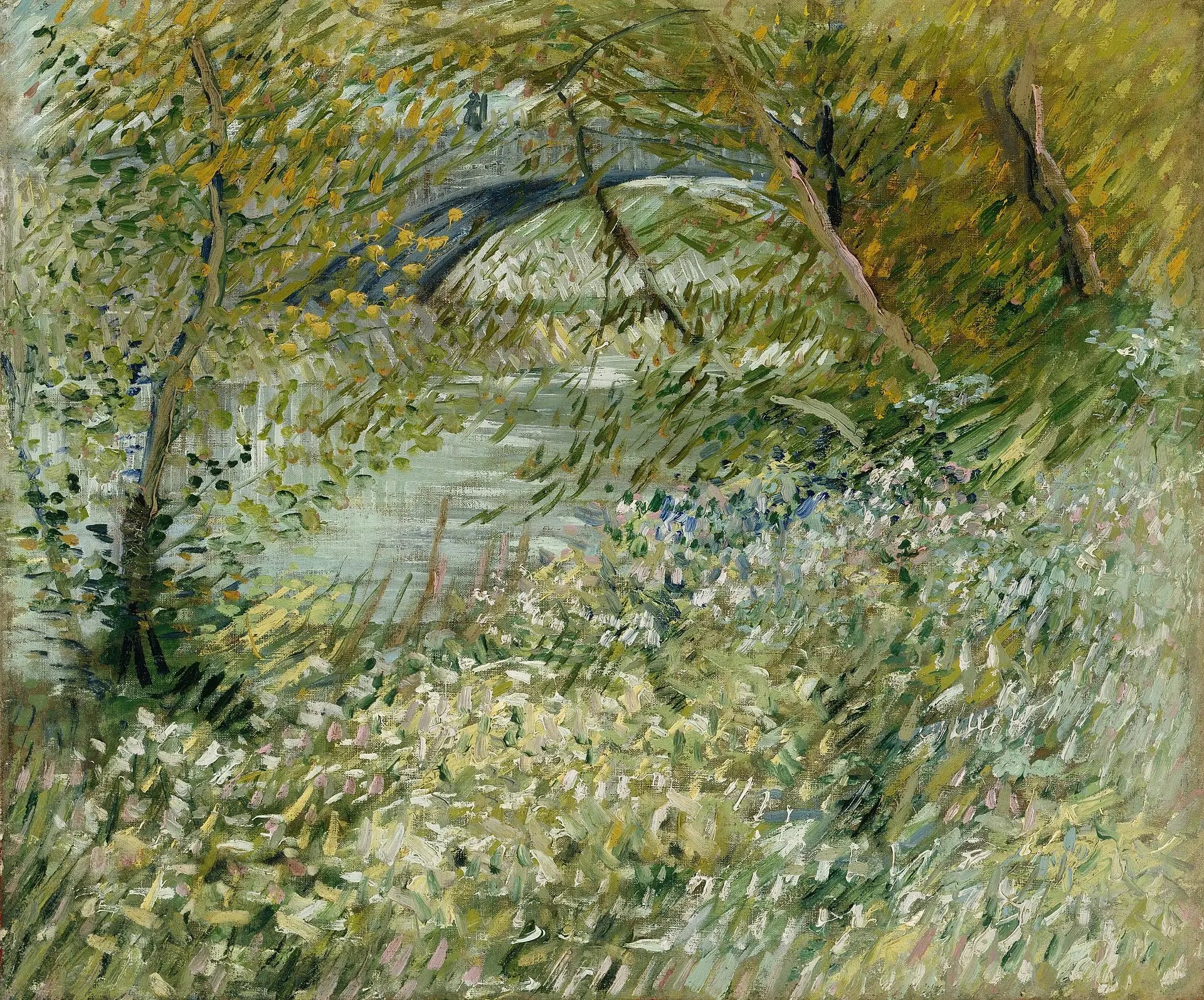 Reproduction du tableau « Bord de rivière au printemps - Vincent van Gogh » par Alpha Reproduction en peinture à l’huile