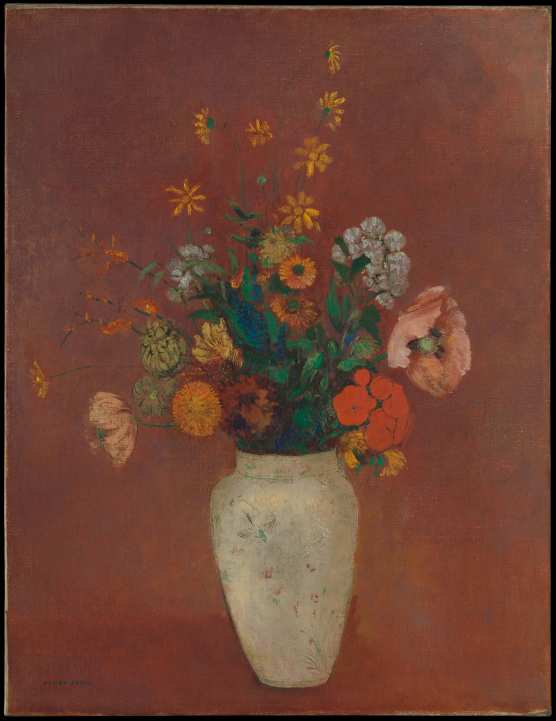 Bouquet i en kinesisk vas - Odilon Redon