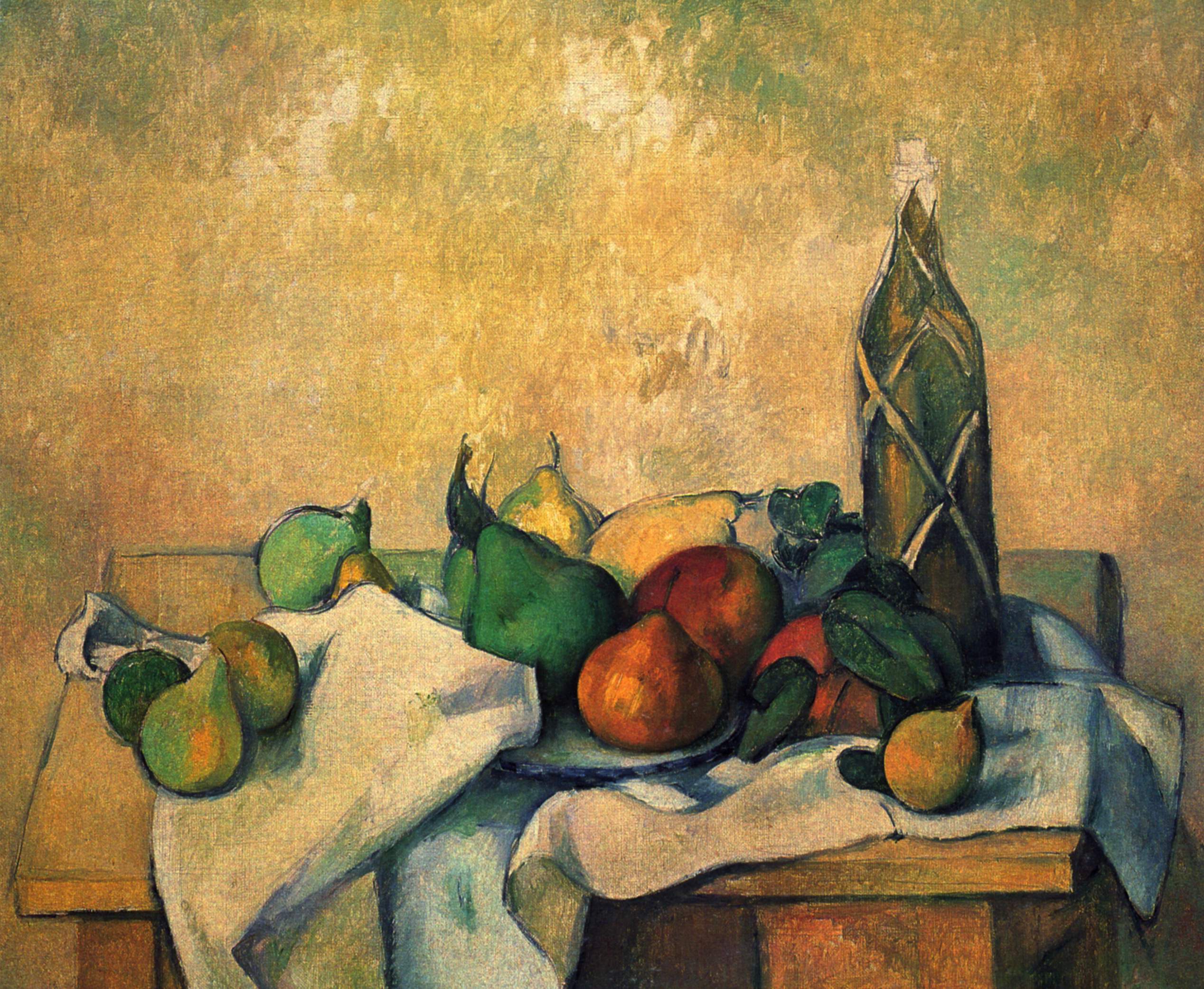 Reproduction du tableau « Bouteille de liqueur - Paul Cézanne » par Alpha Reproduction en peinture à l’huile