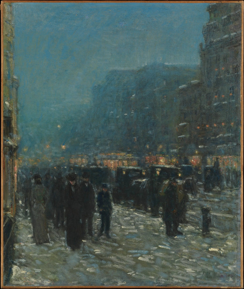 Broadway och 42nd Street - Childe Hassam