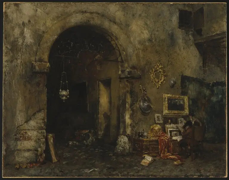 Antikhandlarens butik - William Merritt Chase