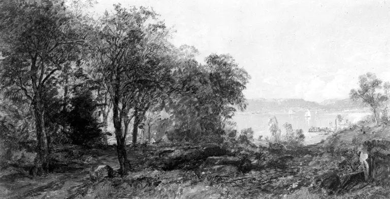 Utsikt över Hudson - Jasper Francis Cropsey