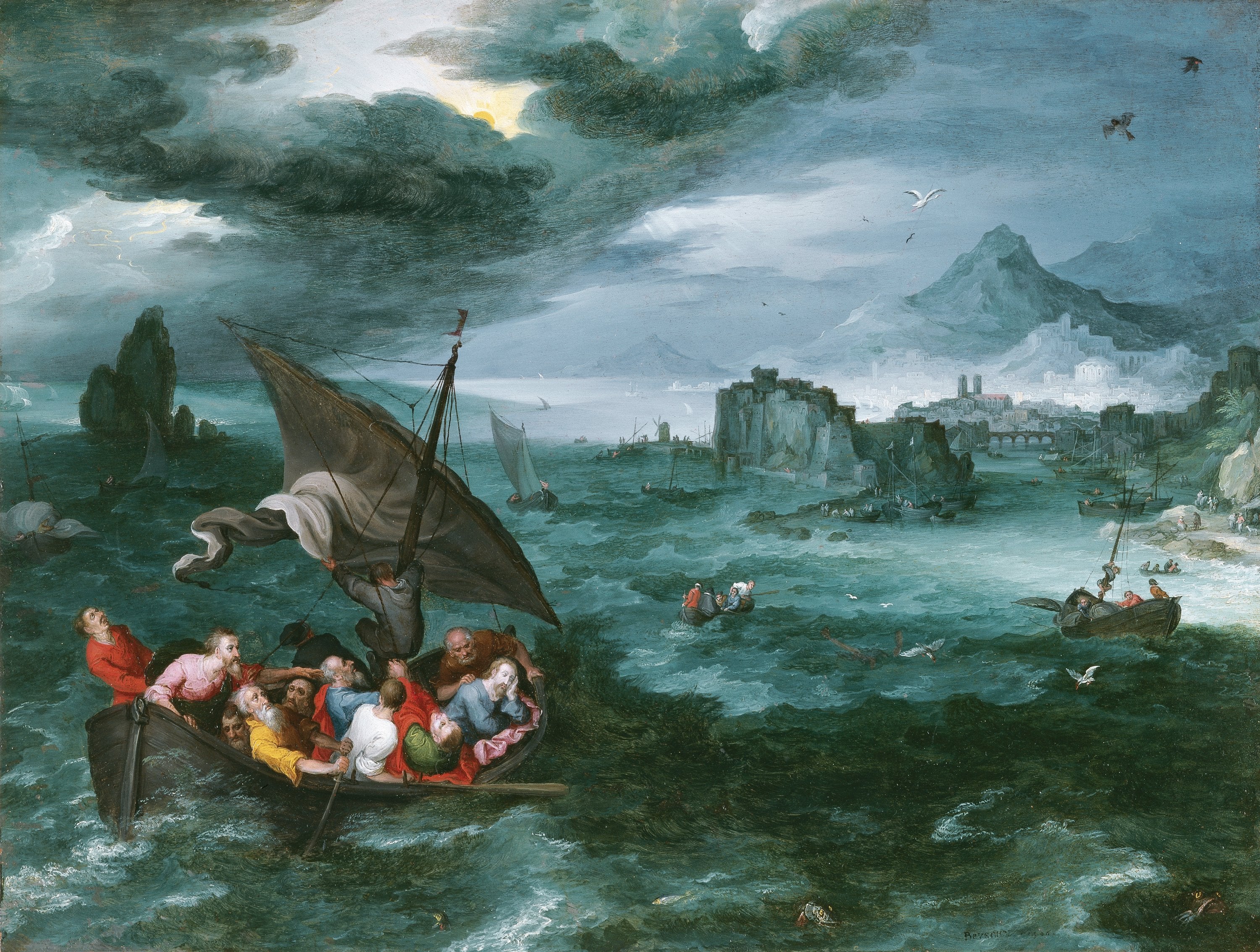 Le Christ dans la tempête sur la mer de Galilée - Jan Brueghel l'Ancien