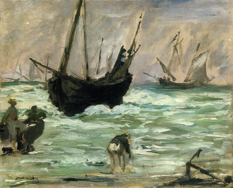 Ankommande båtar - Édouard Manet