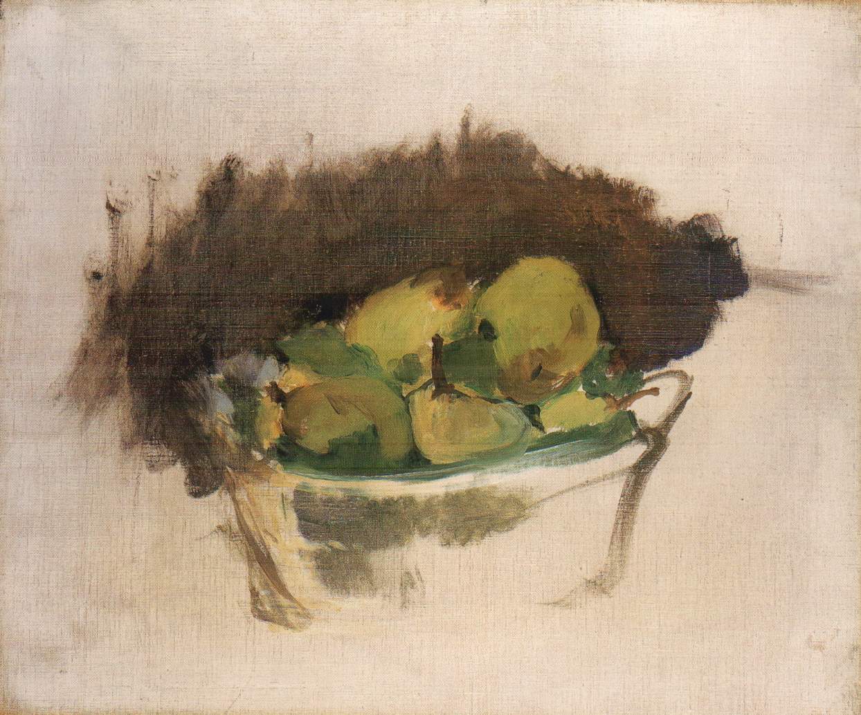 Reproduction du tableau « Corbeille de Poires - Édouard Manet » par Alpha Reproduction en peinture à l’huile