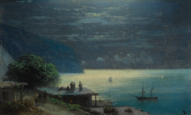 Krimkusten i månljus - Ivan Aïvazovski