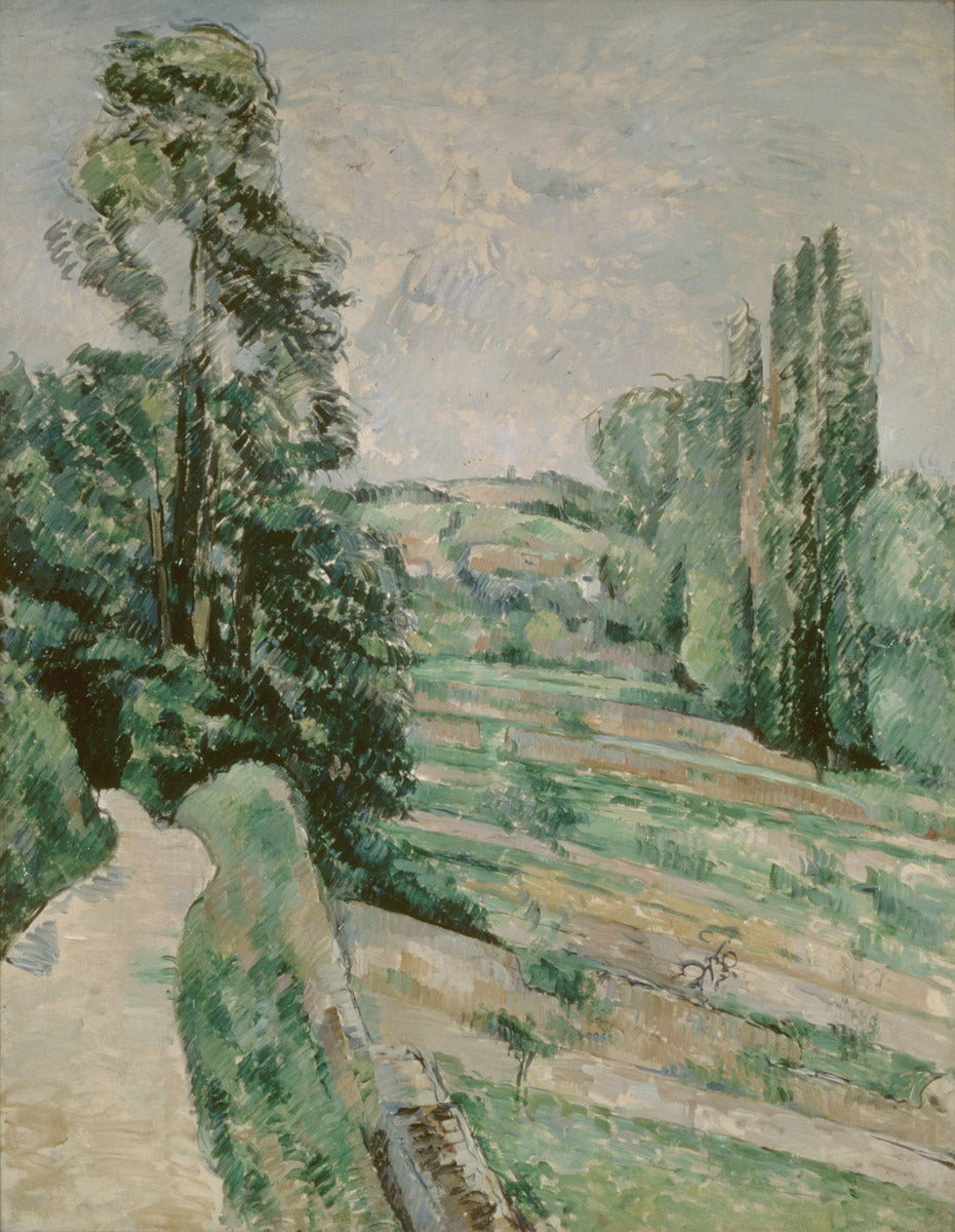 Reproduction du tableau « La Campagne d'Auvers-sur-Oise - Paul Cézanne » par Alpha Reproduction en peinture à l’huile