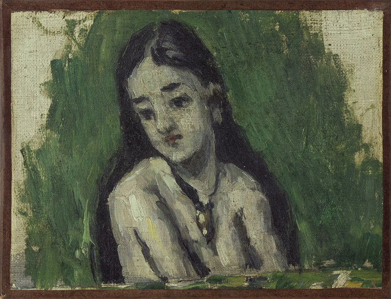 Ung flicka med utsläppt hår - Paul Cézanne