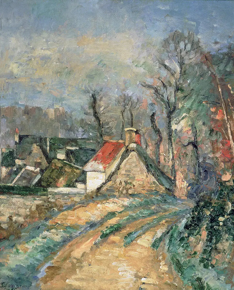 Stugor i Auvers-sur-Oise på vintern - Paul Cézanne