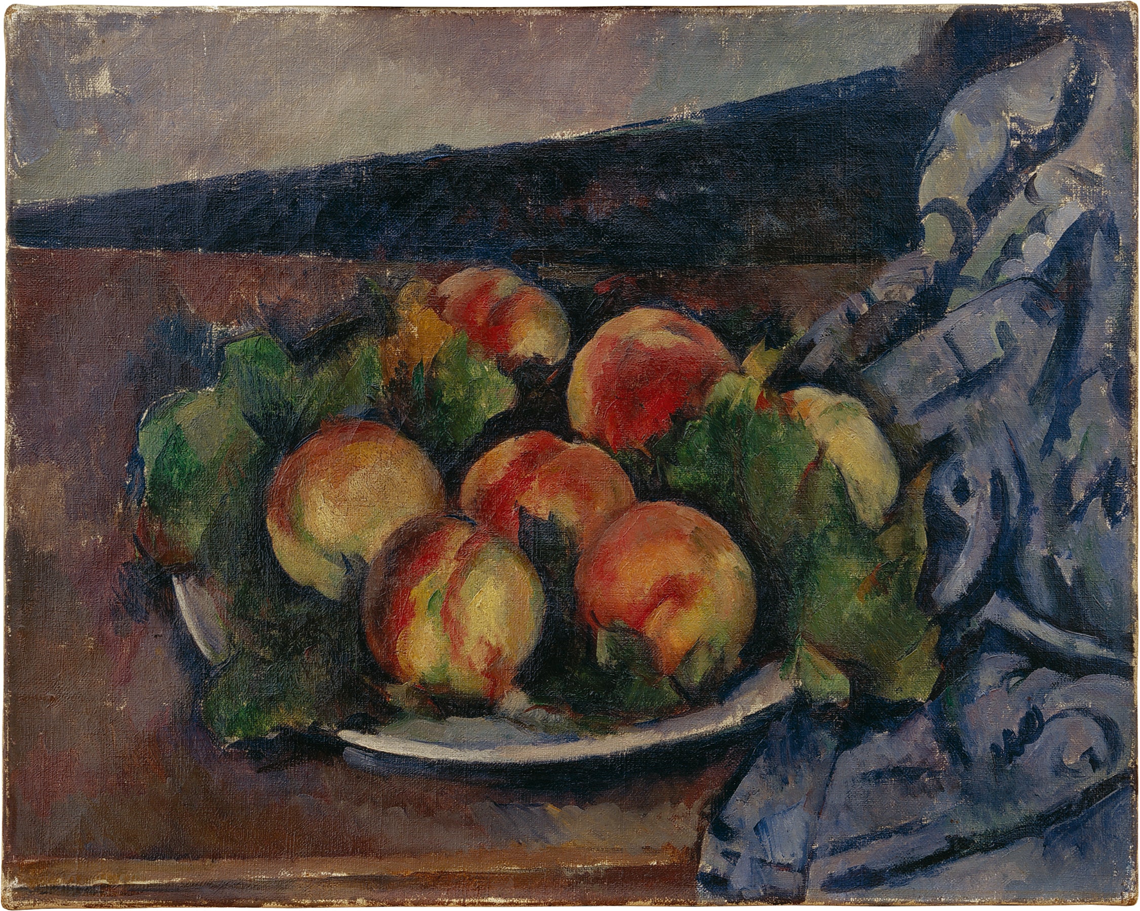 Reproduction du tableau « Assiette de pêches - Paul Cézanne » par Alpha Reproduction en peinture à l’huile