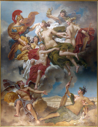 Les Nymphes de Parthénope conduites par la déesse des Beaux-Arts - Charles Meynier - Alpha Reproduction