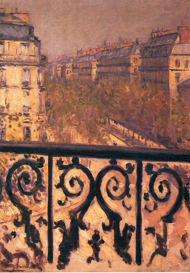 En balkong i Paris - Gustave Caillebotte