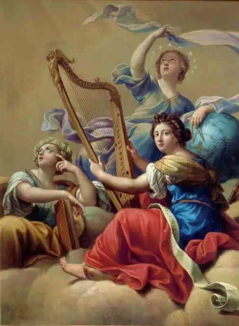 Euterpe, Érato och Urania - Pierre Mignard