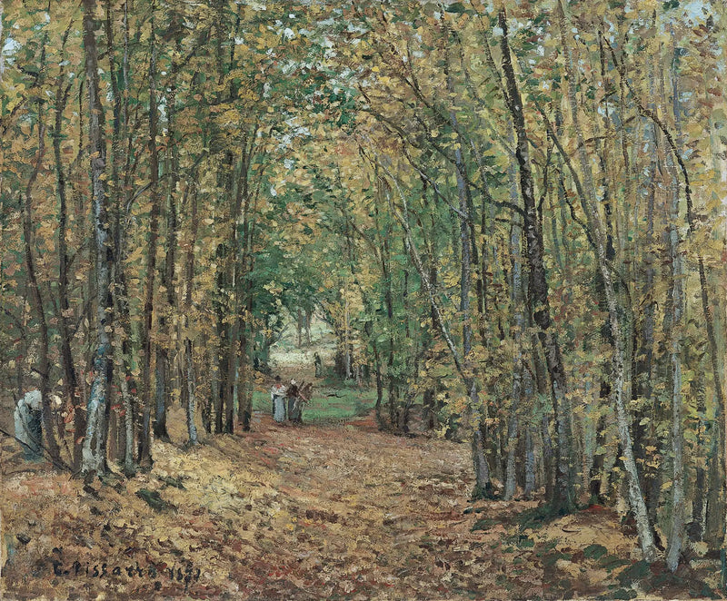 Promenad i Marly-parken - Camille Pissarro