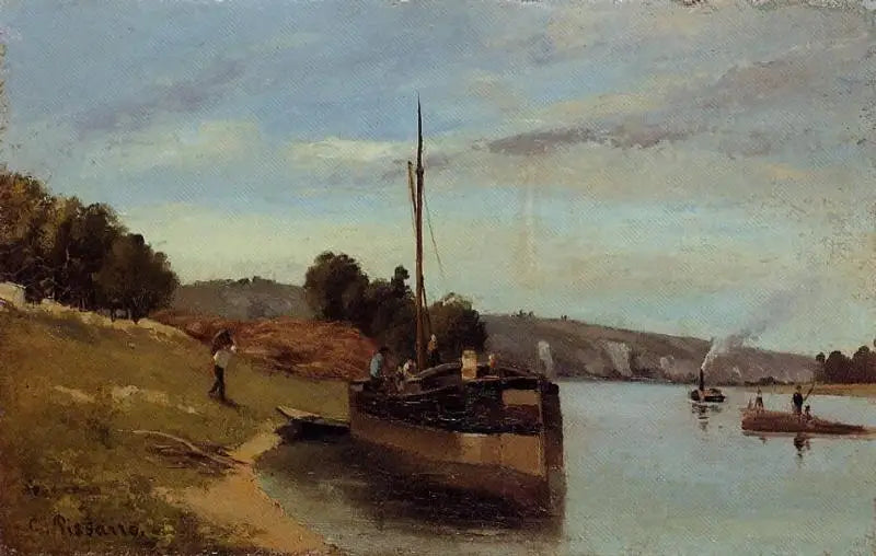 Båtar vid La Roche-Guyon Argenteuil, Karneval - Camille Pissarro